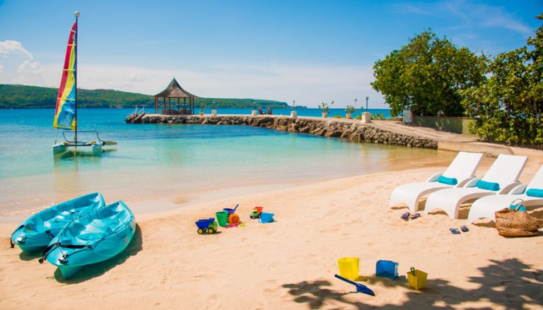 Sundown on the Beach in Discovery Bay, Jamaica